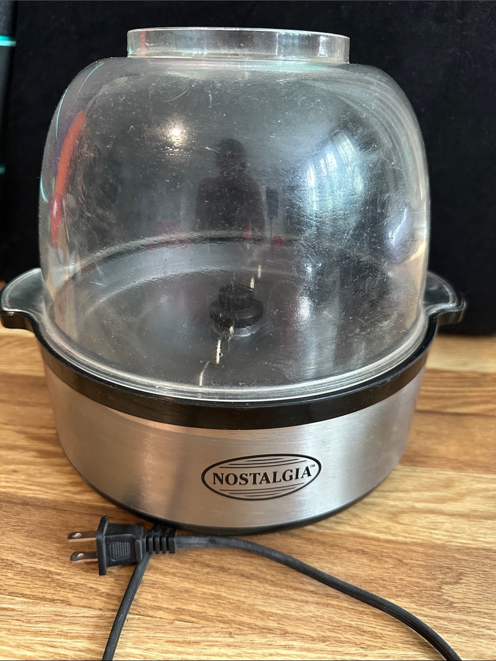 Nostalgia Stainless Steel Popcorn Popper with Clear Dome